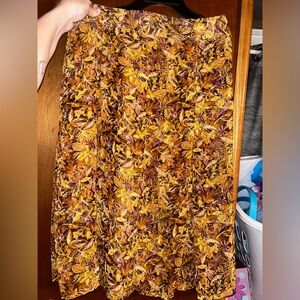 Christopher & Banks Floral Midi Skirt -NWOT